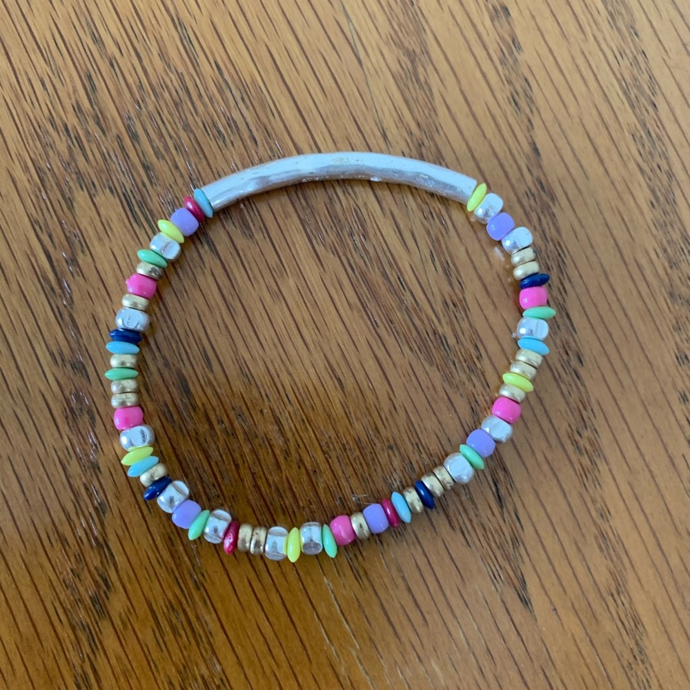 Stella and Dot multicolor beaded stretch bracelet